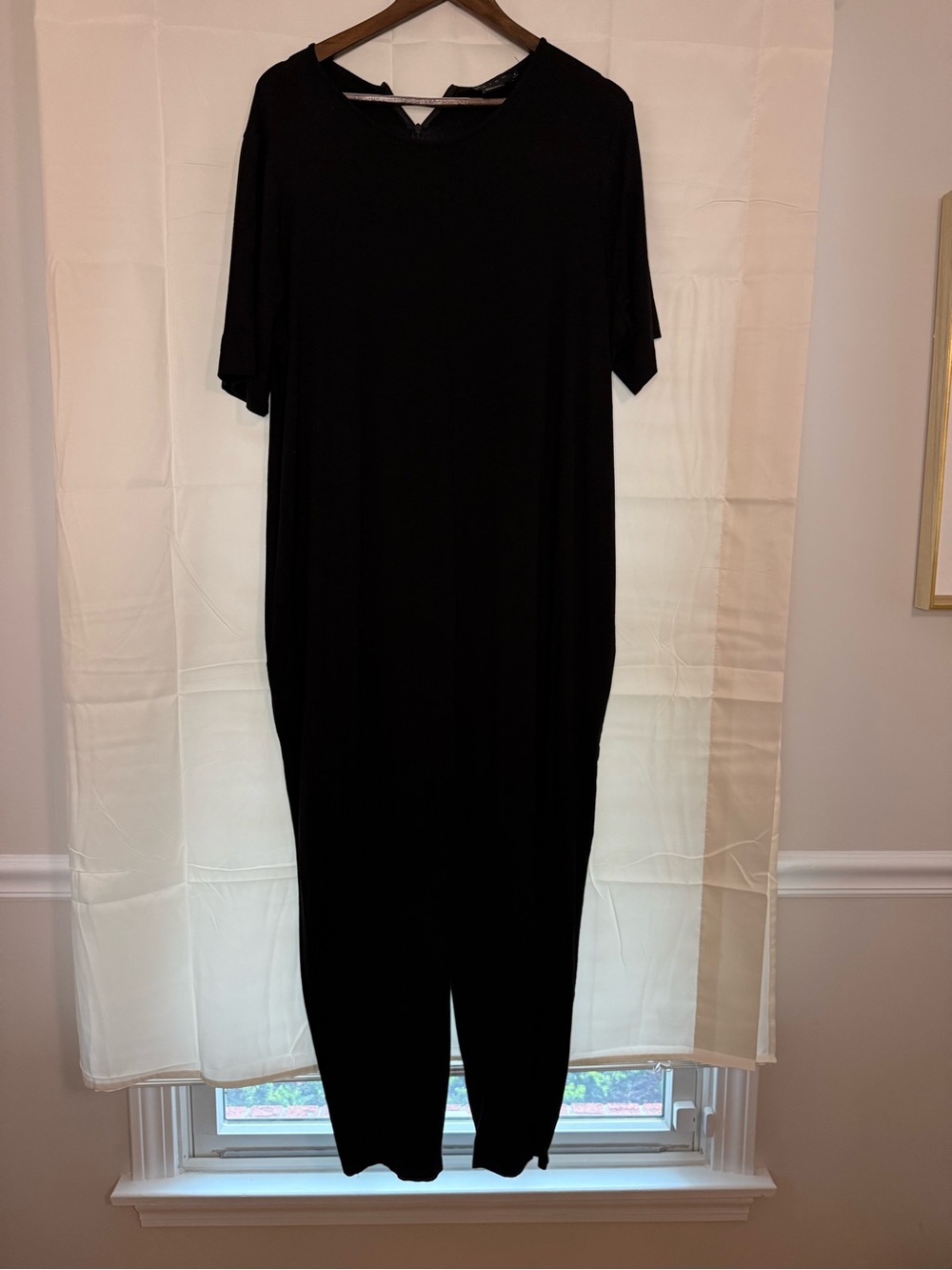 Hatch Maternity Black Short-Sleeve Jumpsuit